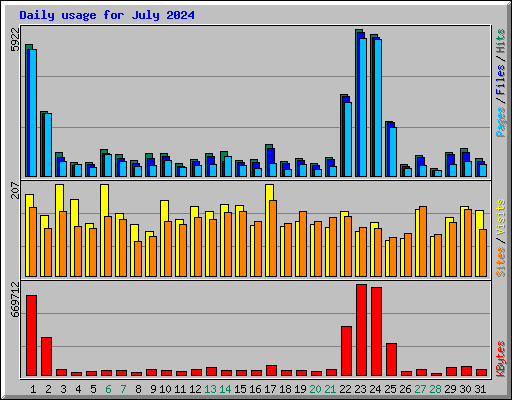 Daily usage for July 2024