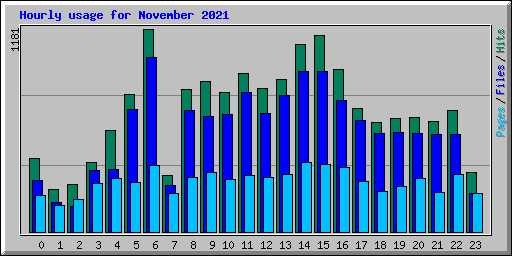 Hourly usage for November 2021