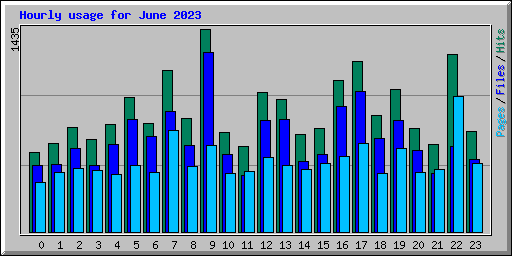 Hourly usage for June 2023