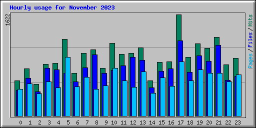 Hourly usage for November 2023