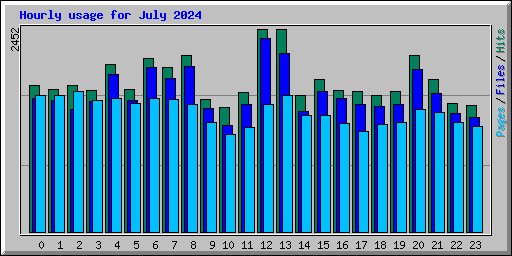 Hourly usage for July 2024