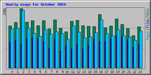 Hourly usage for October 2024