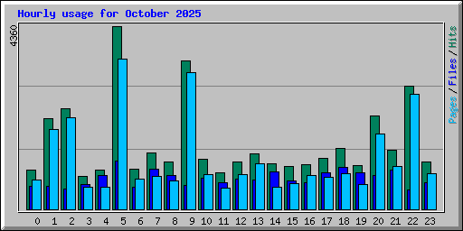 Hourly usage for October 2025